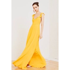 Reformation, Deep back Floor length cocktail dress